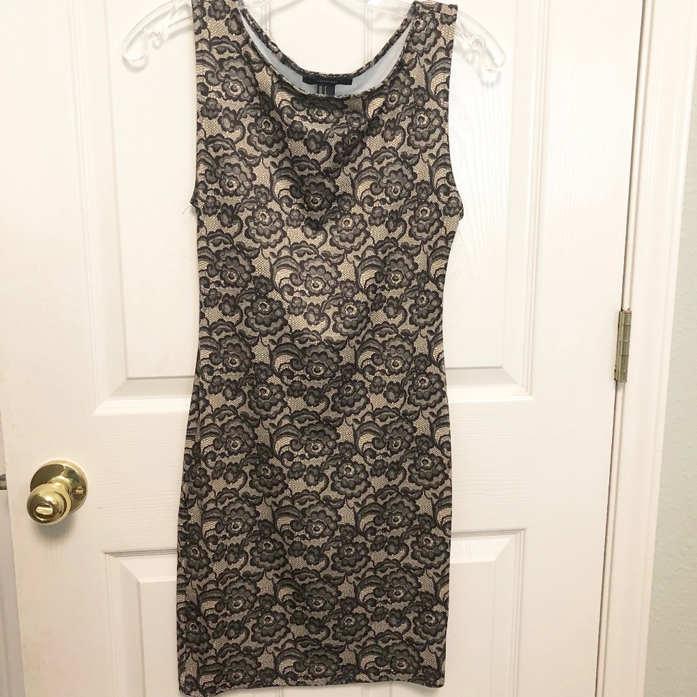 Forever 21 Lace-Print Patterned Tank Dress - Sz. S